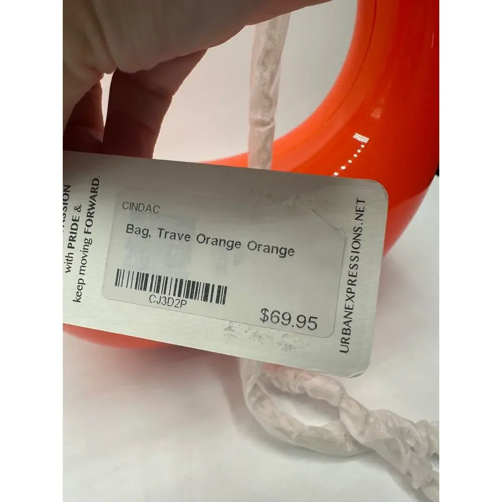 New Orange Acrylic Bag Urban Expressions NWT 69.95 Y2K |90s Purse Chanin - Picture 3 of 6